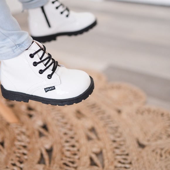 Combat Boots - White Patent - Riley & Co - Picture 5 of 12